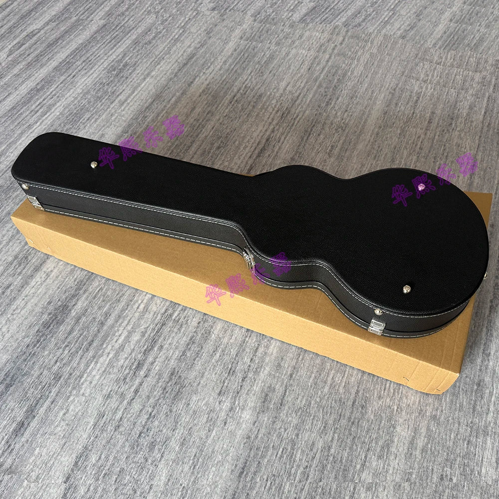 Guitar case for Les Paul guitars,Gibson LP electric guitar case, black hard case with red lining