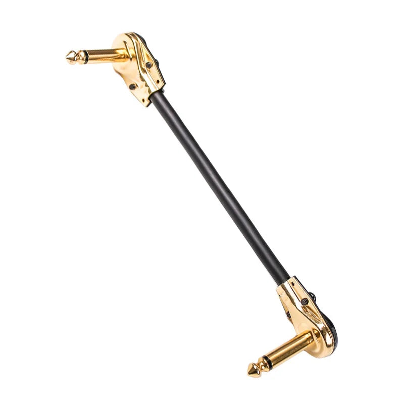 Guitar Effects Pedal Cable 6.35mm 30cm Instruments Patch Cord Electric Guitar Audio Cable Metal Head Jack Cable 6.5mm