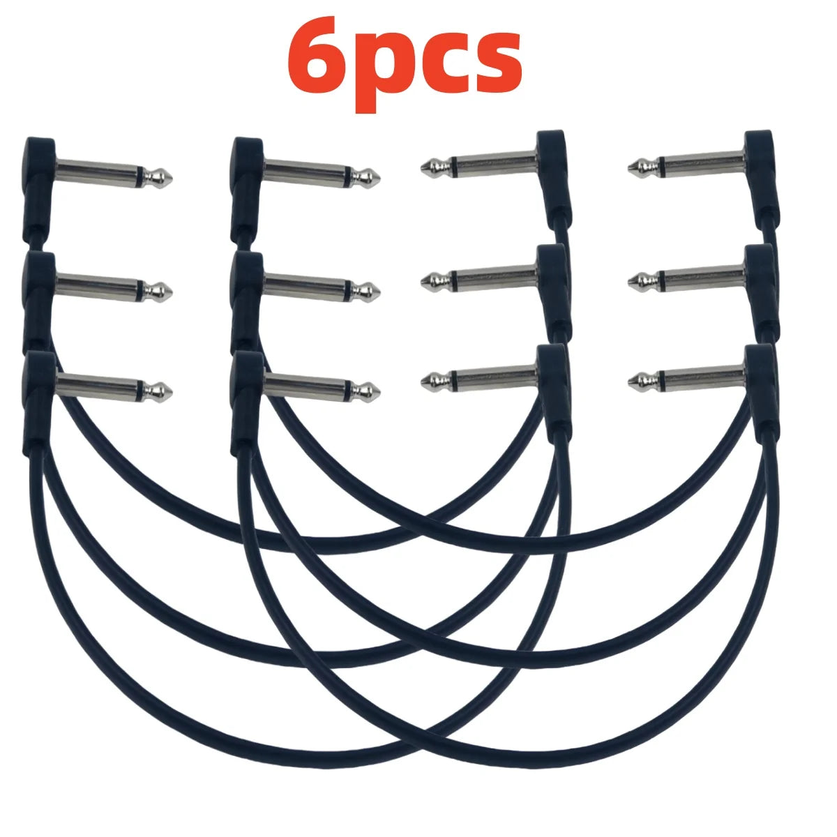 Miwayer Anti-Noise Electric Guitar Pedal Audio Cable 1/4 Right Angle Pedal Connectors/for Pedal Music Instrument Accessories