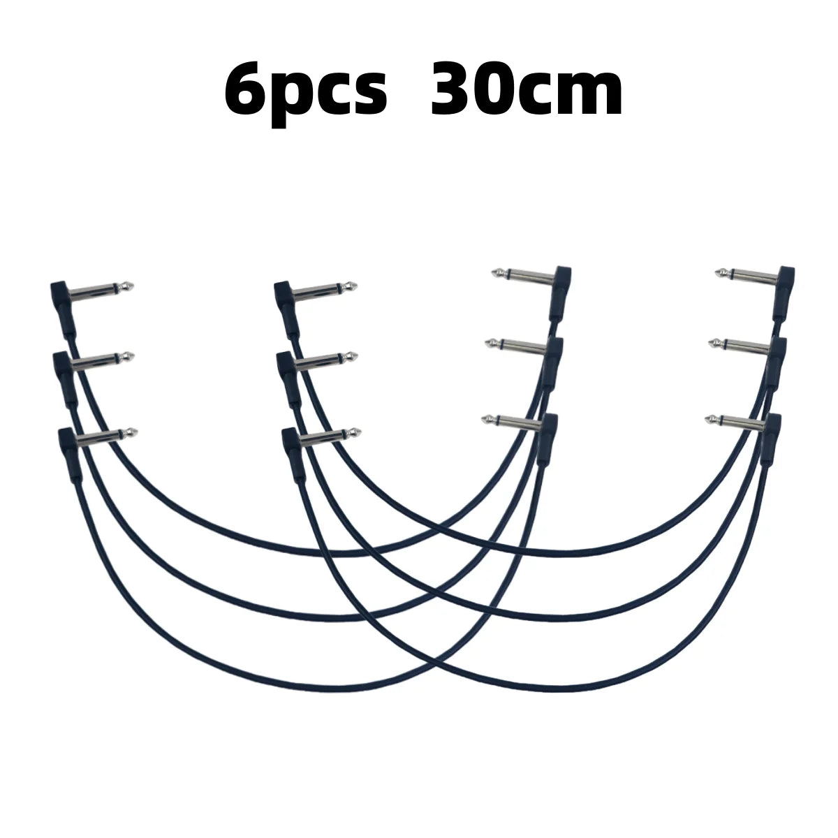 Miwayer Anti-Noise Electric Guitar Pedal Audio Cable 1/4 Right Angle Pedal Connectors/for Pedal Music Instrument Accessories