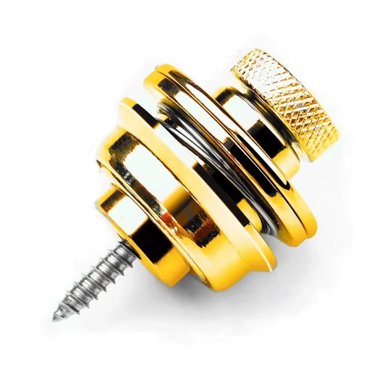 Guitar Strap Lock Heavy Duty Metal Button Security Straplock for Electric Acoustic Guitar Bass Ukulele Musical instrument