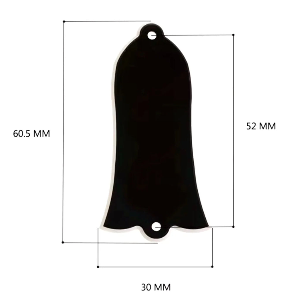 2 holes 2 Ply Black Bell Shape Custom Truss Rod Cover Plate For For Gibson SG Les Paul Bass LP Standard Custom