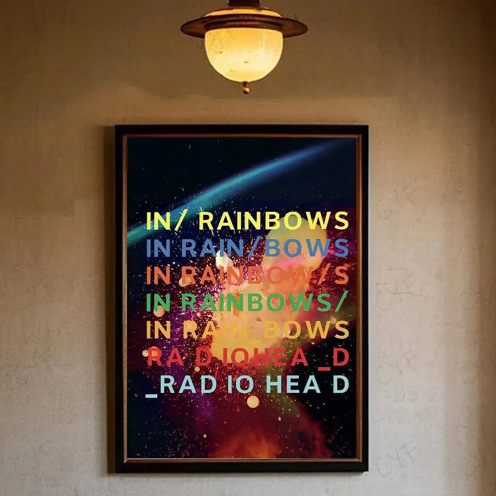 R-RadioheadES Rock and roll cool Poster HD art sticky wall waterproof home living room bedroom bar aesthetic decoration