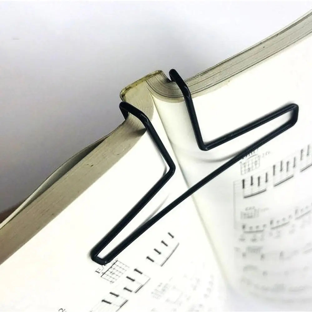 Metal Music Book Clips Hollow Out Page Holder Pianos Stands For Speech Draft Cooking Recipe Magazines Newspapers Song Book Clips