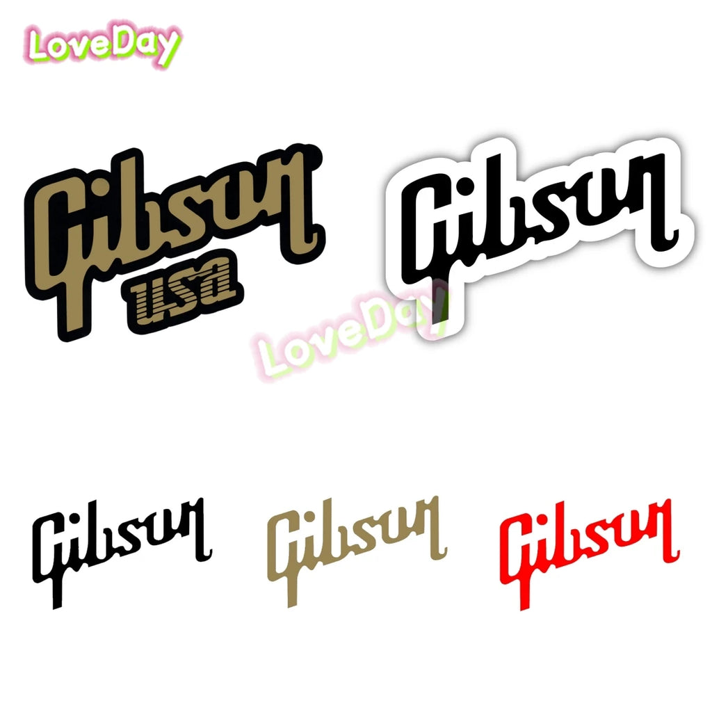 Gibson Logo Sticker Decal Vinyl Guitar Personalized Sticker Luggage Instrument Decoration Decal