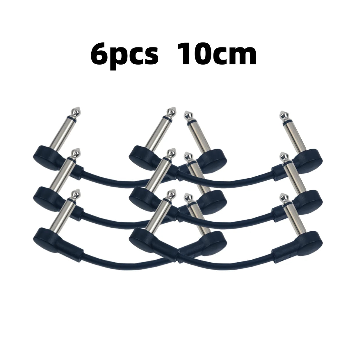Miwayer Anti-Noise Electric Guitar Pedal Audio Cable 1/4 Right Angle Pedal Connectors/for Pedal Music Instrument Accessories