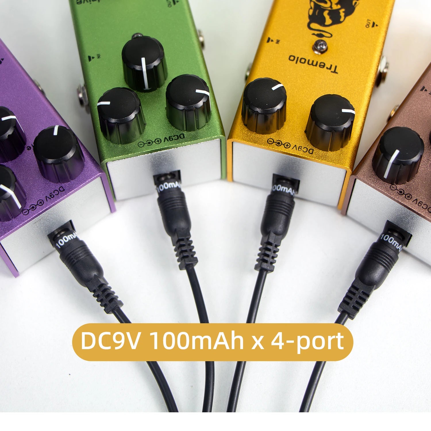 Guitar Pedal Power Supply Portable Pedal Power Supply with 8 Isolated DC Outputs for  9V Effect Pedal Board with USB Input