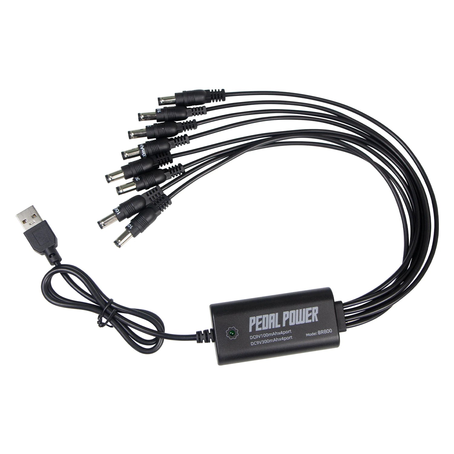 Guitar Pedal Power Supply Portable Pedal Power Supply with 8 Isolated DC Outputs for  9V Effect Pedal Board with USB Input