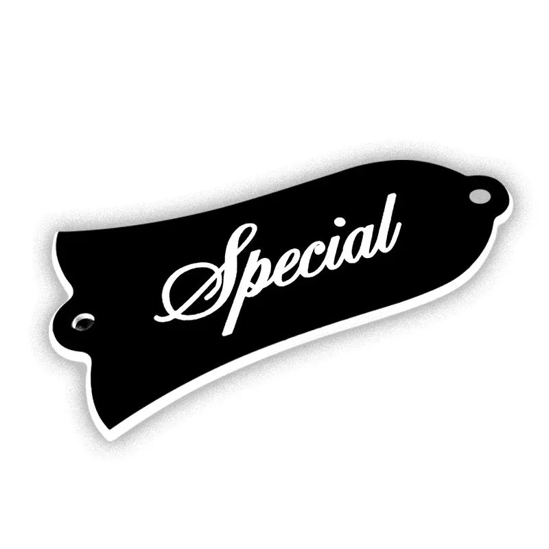 2 holes 2 Ply Black Bell Shape Custom Truss Rod Cover Plate For For Gibson SG Les Paul Bass LP Standard Custom