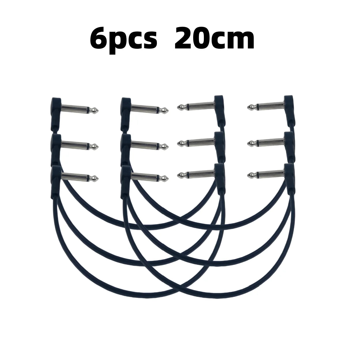 Miwayer Anti-Noise Electric Guitar Pedal Audio Cable 1/4 Right Angle Pedal Connectors/for Pedal Music Instrument Accessories