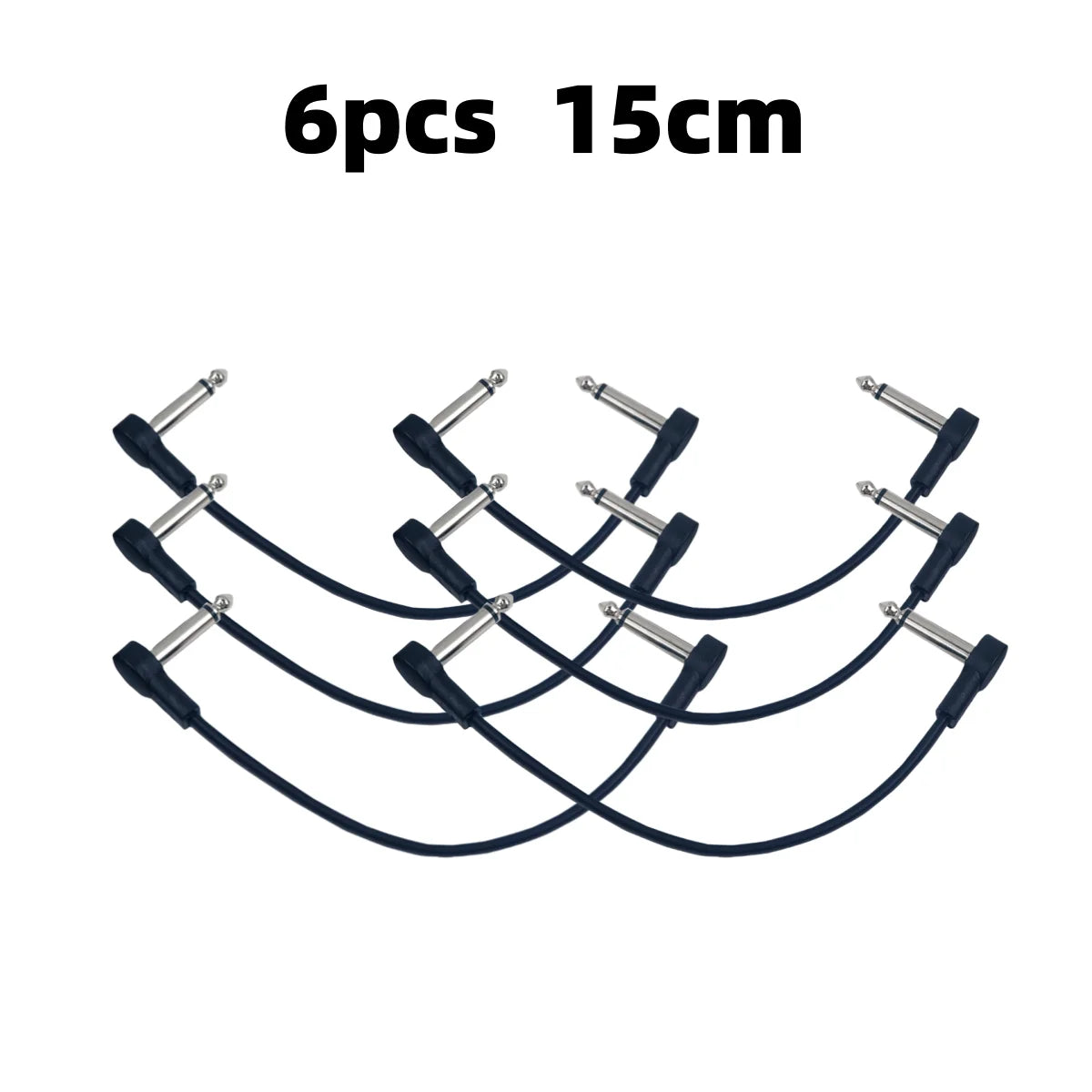 Miwayer Anti-Noise Electric Guitar Pedal Audio Cable 1/4 Right Angle Pedal Connectors/for Pedal Music Instrument Accessories