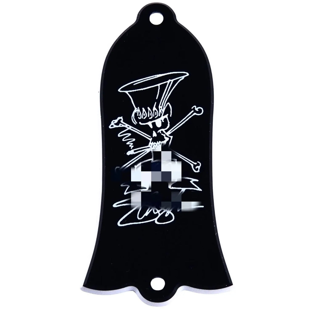 2 holes 2 Ply Black Bell Shape Custom Truss Rod Cover Plate For For Gibson SG Les Paul Bass LP Standard Custom
