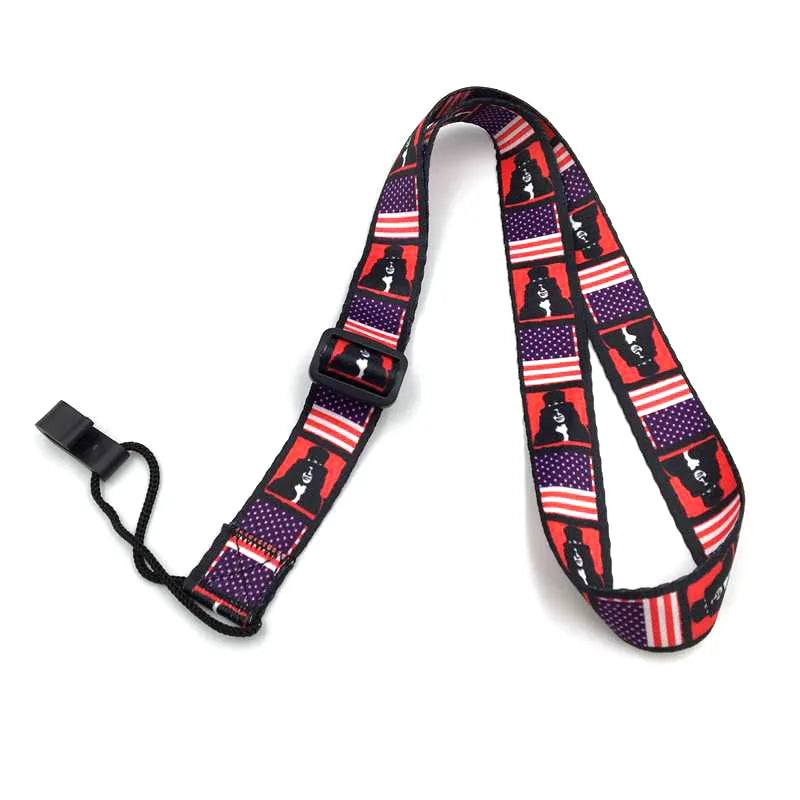 Guitar Strap Adjustable Polyester High-Grade Printing Ethnic Style Pure Cotton Embroidery String Instrument Guitar Accessories