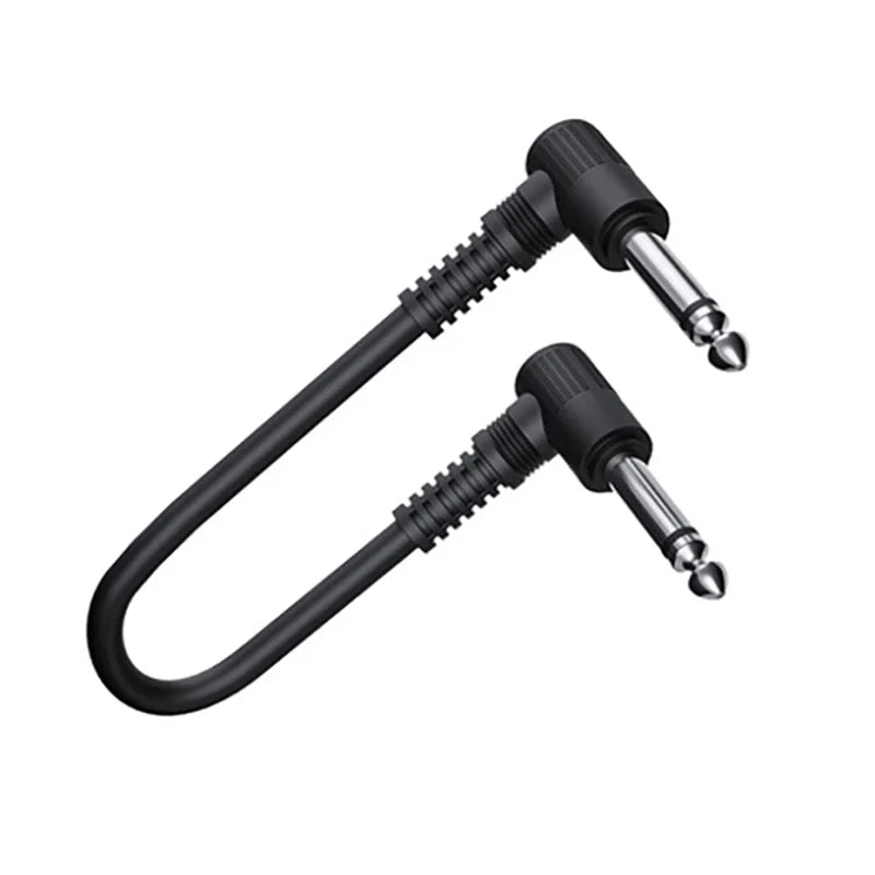 Guitar Effects Pedal Cable 6.35mm 30cm Instruments Patch Cord Electric Guitar Audio Cable Metal Head Jack Cable 6.5mm
