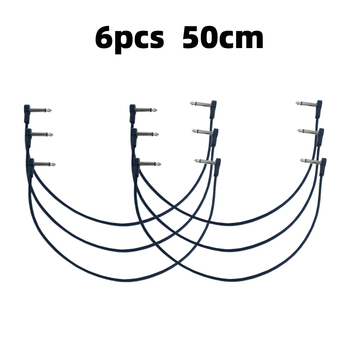 Miwayer Anti-Noise Electric Guitar Pedal Audio Cable 1/4 Right Angle Pedal Connectors/for Pedal Music Instrument Accessories